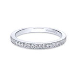 Gabriel & Co. 14k White Gold Contemporary Anniversary Wedding Band