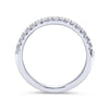 Gabriel & Co. 14k White Gold Contemporary Anniversary Wedding Band