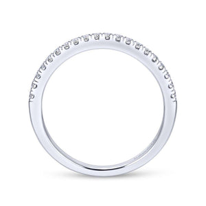 Gabriel & Co. 14k White Gold Contemporary Anniversary Wedding Band