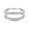 Gabriel & Co. 14k White Gold Victorian Enhancer Wedding Band