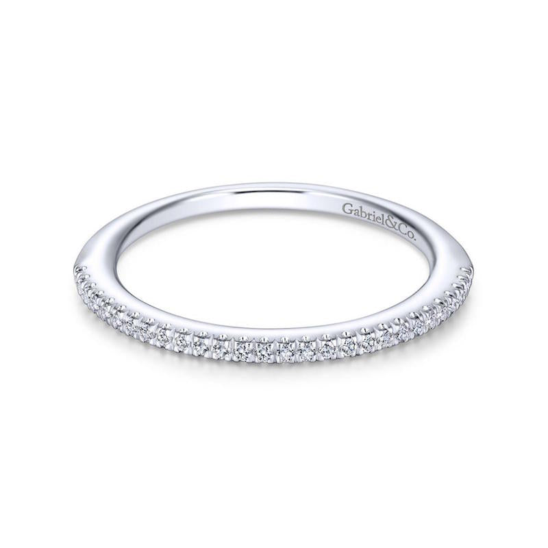 Gabriel & Co. 14k White Gold Contemporary Anniversary Wedding Band