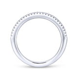 Gabriel & Co. 14k White Gold Contemporary Anniversary Wedding Band