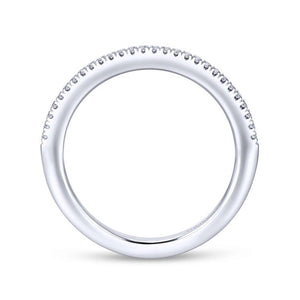 Gabriel & Co. 14k White Gold Contemporary Anniversary Wedding Band