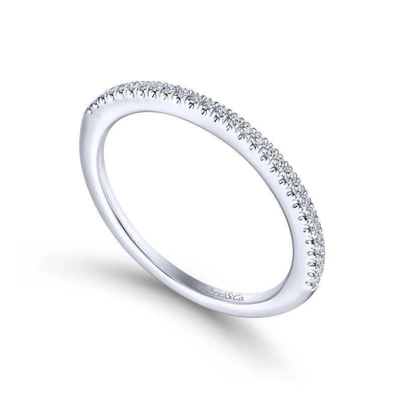 Gabriel & Co. 14k White Gold Contemporary Anniversary Wedding Band