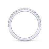 Gabriel & Co. 14k White Gold Contemporary Anniversary Wedding Band