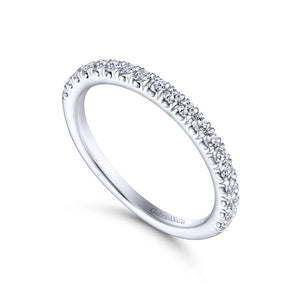 Gabriel & Co. 14k White Gold Contemporary Anniversary Wedding Band