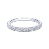 Gabriel & Co. 14k White Gold Contemporary Anniversary Wedding Band