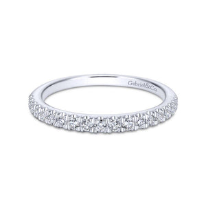 Gabriel & Co. 14k White Gold Contemporary Anniversary Wedding Band