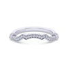 Gabriel & Co. 14K White Gold Victorian Curved Wedding Band