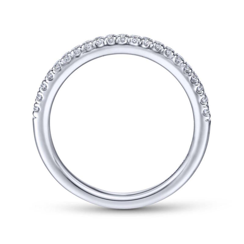 Gabriel & Co. 14k White Gold Contemporary Anniversary Wedding Band