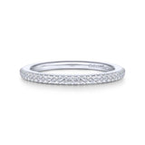 Gabriel & Co. 14k White Gold Contemporary Anniversary Wedding Band