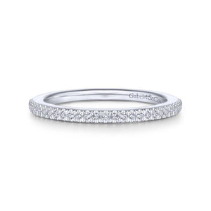 Gabriel & Co. 14k White Gold Contemporary Anniversary Wedding Band