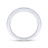 Gabriel & Co. 14k White Gold Contemporary Anniversary Wedding Band