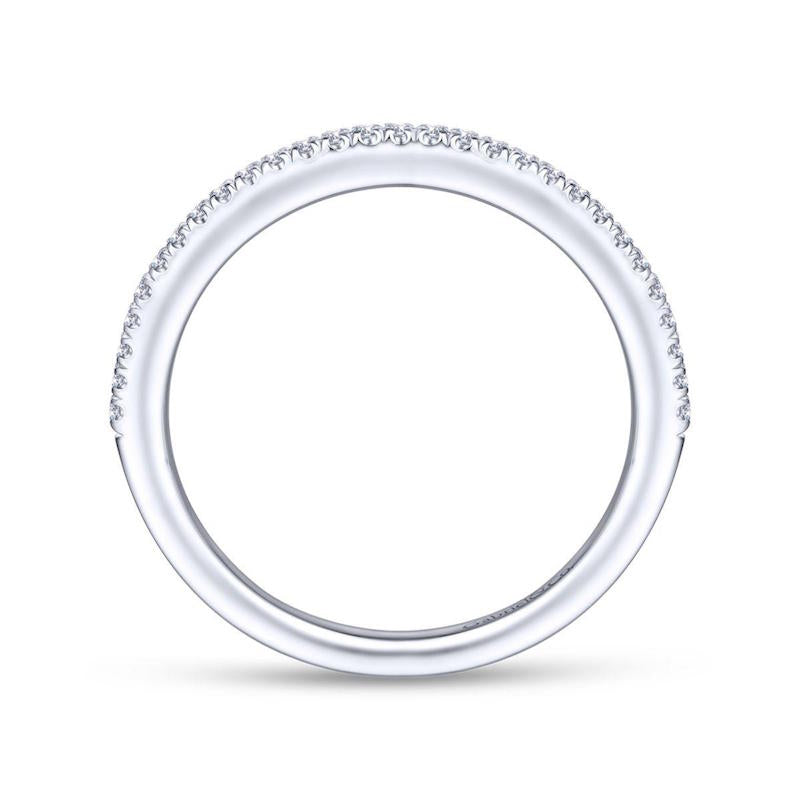 Gabriel & Co. 14k White Gold Contemporary Anniversary Wedding Band