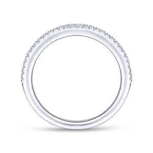 Gabriel & Co. 14k White Gold Contemporary Anniversary Wedding Band