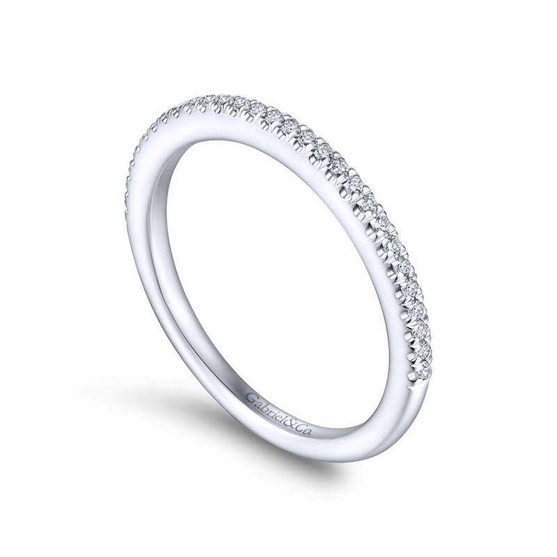 Gabriel & Co. 14k White Gold Contemporary Anniversary Wedding Band