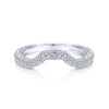 Gabriel & Co. 14k White Gold Victorian Curved Wedding Band