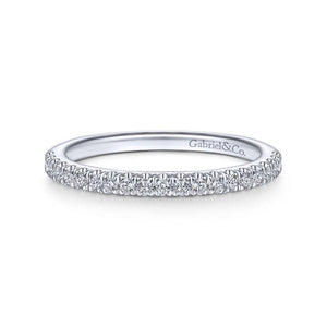 Gabriel & Co. 14k White Gold Contemporary Anniversary Wedding Band