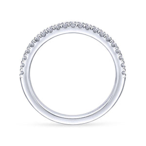 Gabriel & Co. 14k White Gold Contemporary Anniversary Wedding Band