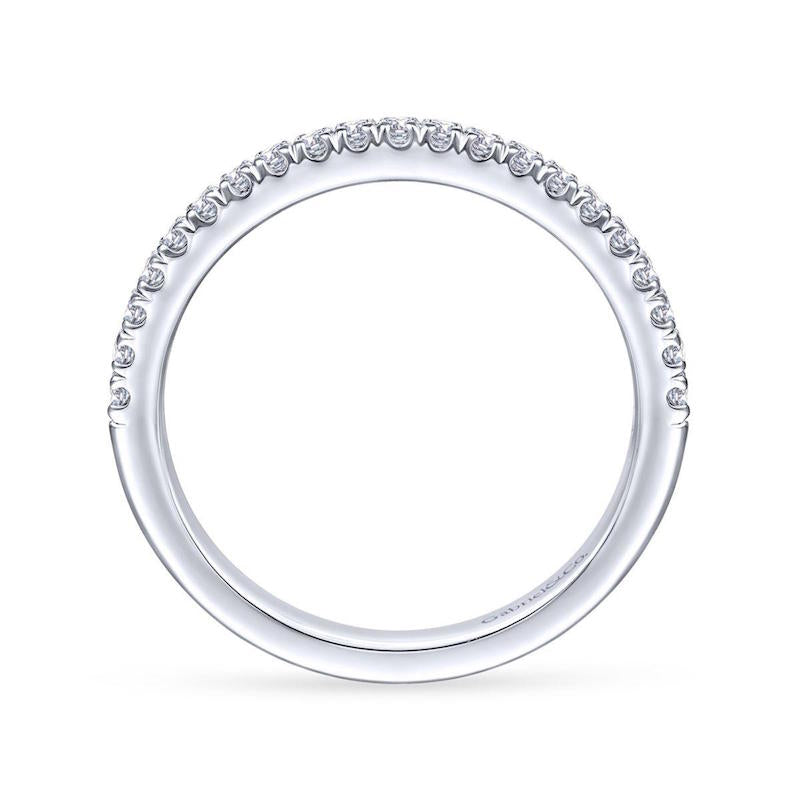 Gabriel & Co. 14k White Gold Contemporary Anniversary Wedding Band