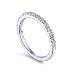 Gabriel & Co. 14k White Gold Contemporary Anniversary Wedding Band