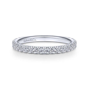 Gabriel & Co. 14k White Gold Contemporary Anniversary Wedding Band