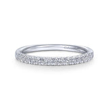 Gabriel & Co. 14k White Gold Contemporary Diamond Wedding Band