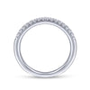 Gabriel & Co. 14k White Gold Contemporary Diamond Wedding Band