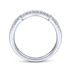 Gabriel & Co. 14k White Gold Victorian Curved Wedding Band