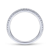 Gabriel & Co. 14k White Gold Contemporary Anniversary Wedding Band