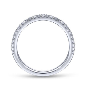 Gabriel & Co. 14k White Gold Contemporary Anniversary Wedding Band