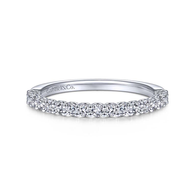 Gabriel & Co. 14k White Gold Wedding Band