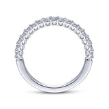 Gabriel & Co. 14k White Gold Wedding Band