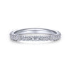 Gabriel & Co. 14k White Gold Contemporary Curved Wedding Band