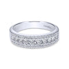 Gabriel & Co. 14k White Gold Contemporary Diamond Wedding Band