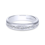 Gabriel & Co. 14k White Gold Contemporary Anniversary Wedding Band