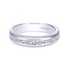 Gabriel & Co. 14k White Gold Contemporary Anniversary Wedding Band