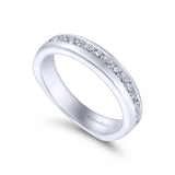 Gabriel & Co. 14k White Gold Contemporary Anniversary Wedding Band