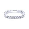 Gabriel & Co. 14k White Gold Contemporary Curved Wedding Band