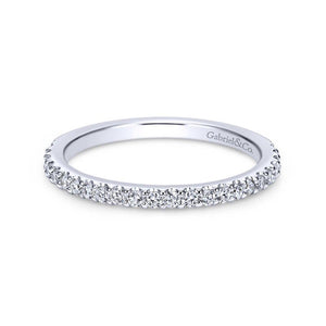 Gabriel & Co. 14k White Gold Contemporary Anniversary Wedding Band