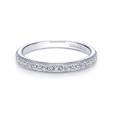 Gabriel & Co. 14k White Gold Contemporary Anniversary Wedding Band