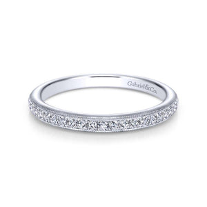 Gabriel & Co. 14k White Gold Contemporary Anniversary Wedding Band