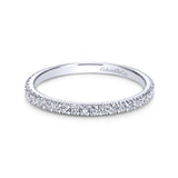 Gabriel & Co. 14k White Gold Contemporary Diamond Wedding Band