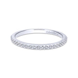 Gabriel & Co. 14k White Gold Contemporary Anniversary Wedding Band