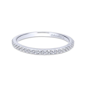 Gabriel & Co. 14k White Gold Contemporary Anniversary Wedding Band