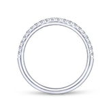 Gabriel & Co. 14k White Gold Contemporary Anniversary Wedding Band