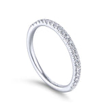 Gabriel & Co. 14k White Gold Contemporary Anniversary Wedding Band