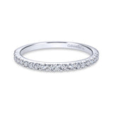 Gabriel & Co. 14k White Gold Contemporary Anniversary Wedding Band