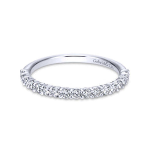 Gabriel & Co. 14k White Gold Contemporary Anniversary Wedding Band