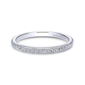 Gabriel & Co. 14k White Gold Contemporary Anniversary Wedding Band